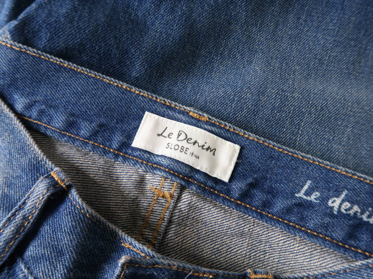 1.1万☆イエナ SLOBE IENA☆洗える コットン100％ LE DENIM ストレートデニムパンツ 36サイズ☆C-K 1579の画像10