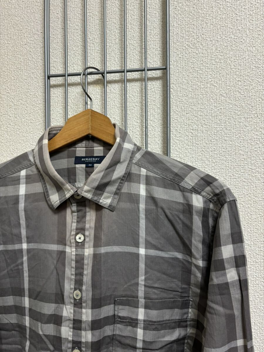 [BURBERRY] Burberry рубашка с длинным рукавом проверка уголь серия M Y2774