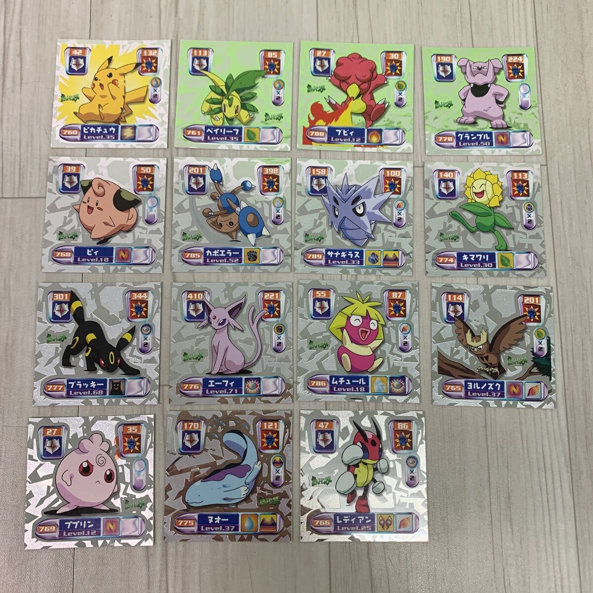 アマダ など ポケモンシール キラシール など 約140枚 わざシール・最強シール烈伝 などの画像8