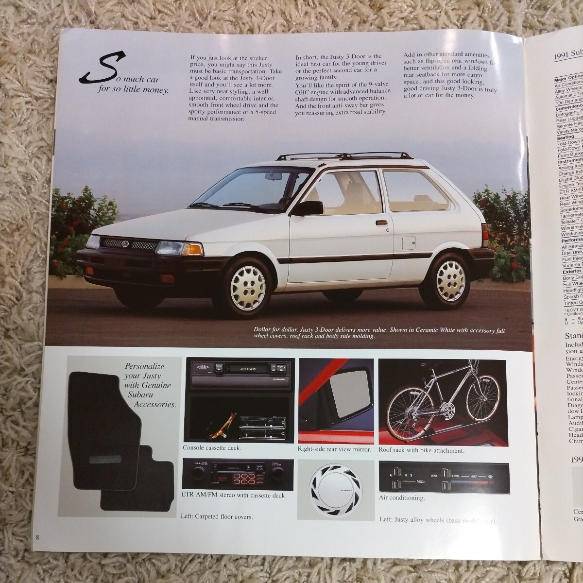  Subaru first generation Justy catalog North America version 