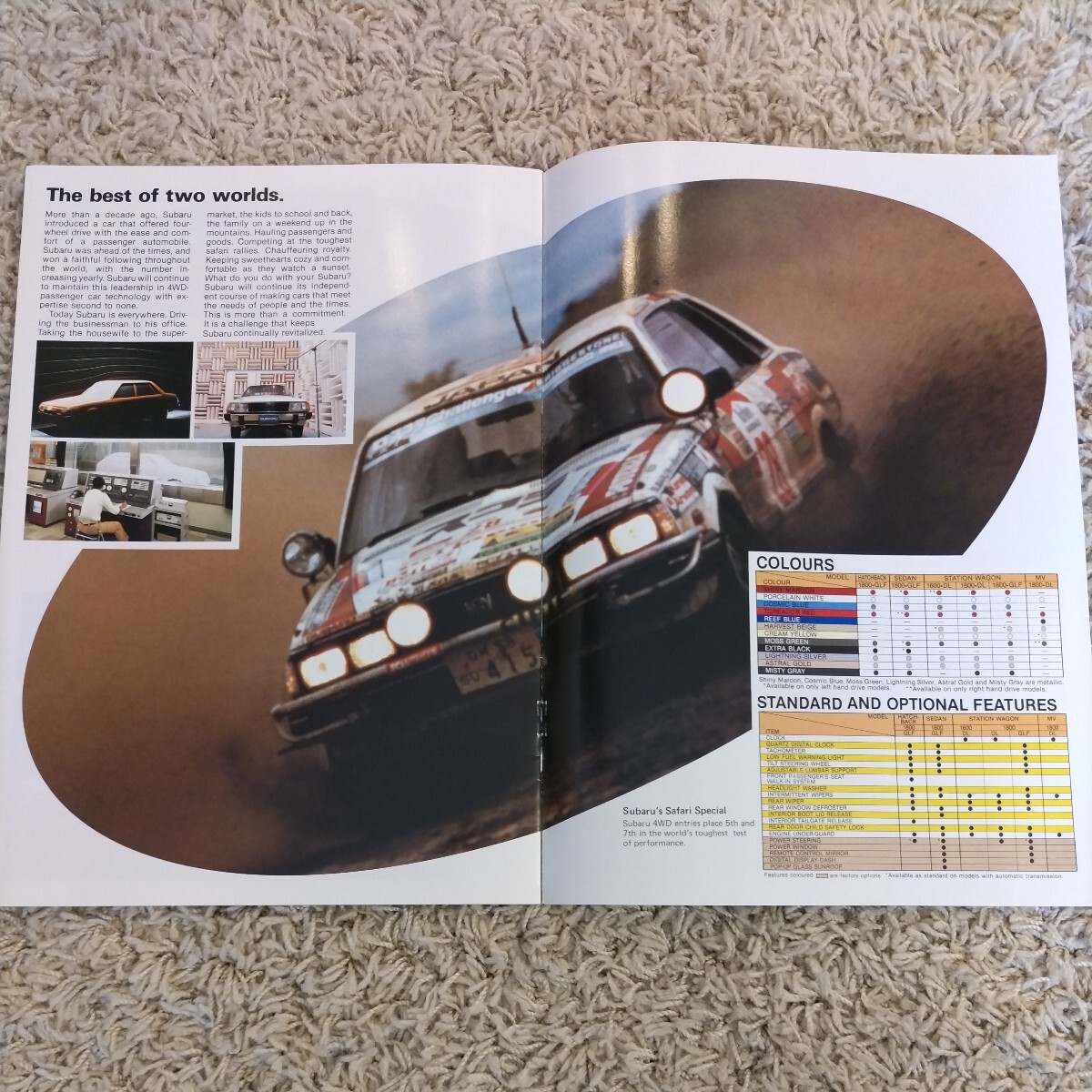 スバル 2代目 レオーネ BRAT カタログ 輸出版の画像9