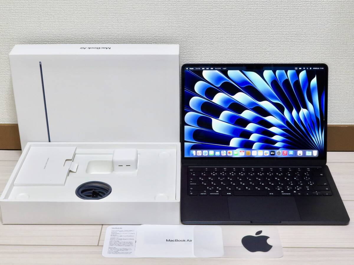 M3チップ! Apple MacBook Air M3 13インチ メモリ16GB SSD512GB ミッドナイト MXCV3J/A 新品同様!