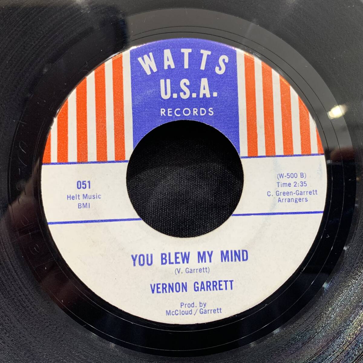 【EP】Vernon Garrett - We People In The Ghetto / You Blew My Mind 1970年USオリジナル Watts U.S.A. Records 050、051の画像2