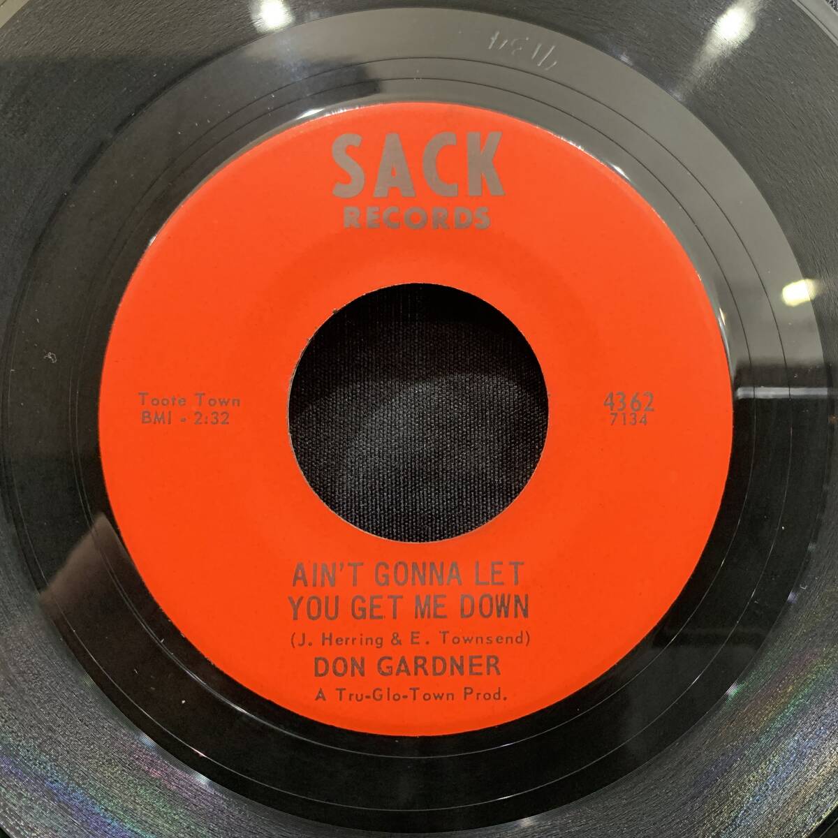 【EP】Don Gardner - Ain't Gonna Let You Get Me Down / Prove It 1967年USオリジナル Sack Records 4362_画像1