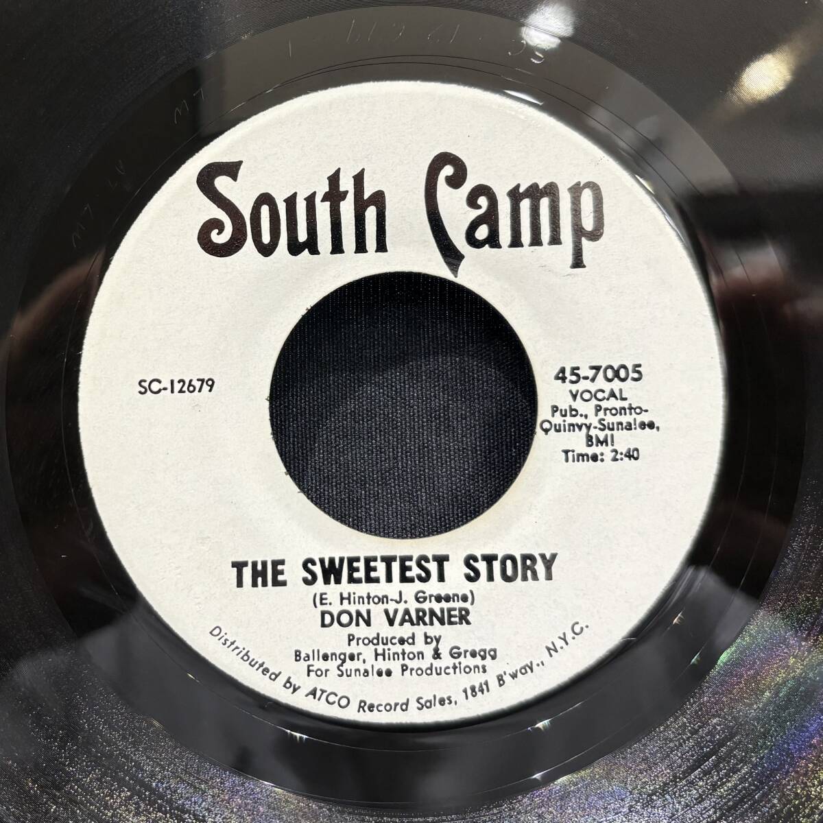 [EP]Don Varner - Home For The Summer / The Sweetest Story US запись Promo South Camp 45-7005