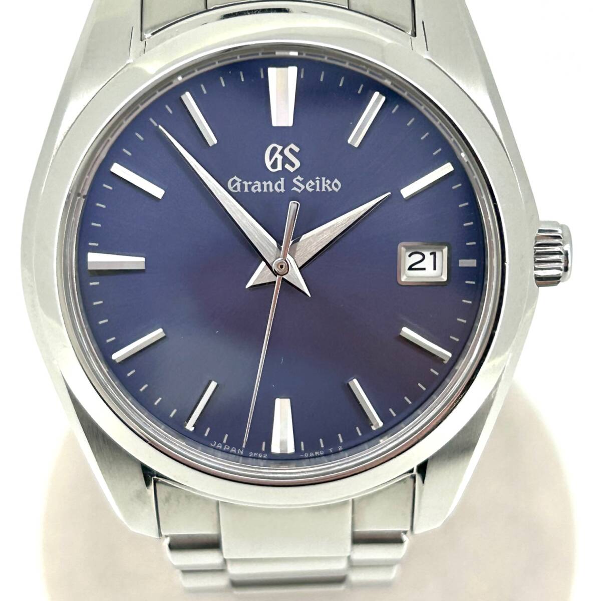 稼働 セイコー SEIKO 9F62-0AB0 クオーツ グランドセイコー ネイビー文字盤 SS×SS メンズ 腕時計の画像4