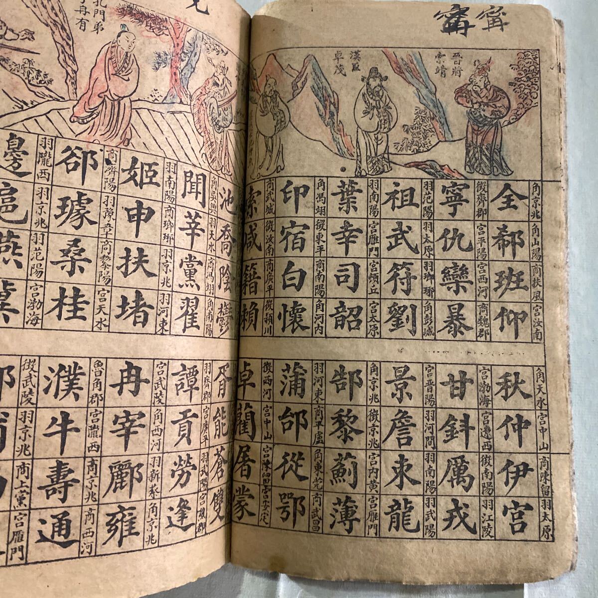 X51）江戸期古文書 漢本 古書 古本 貴重な時代の古書図画百家姓中古保証！_画像7