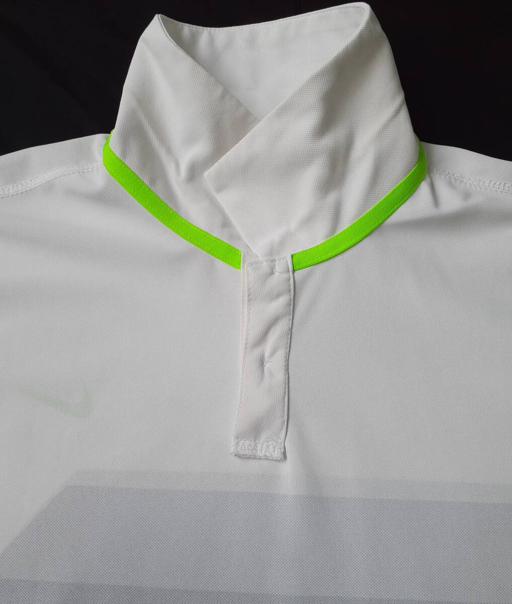 NIKE ナイキ GOLF ハイパージオ　半袖　ポロシャツ size XL ホワイト グレー 美品 456917_画像5