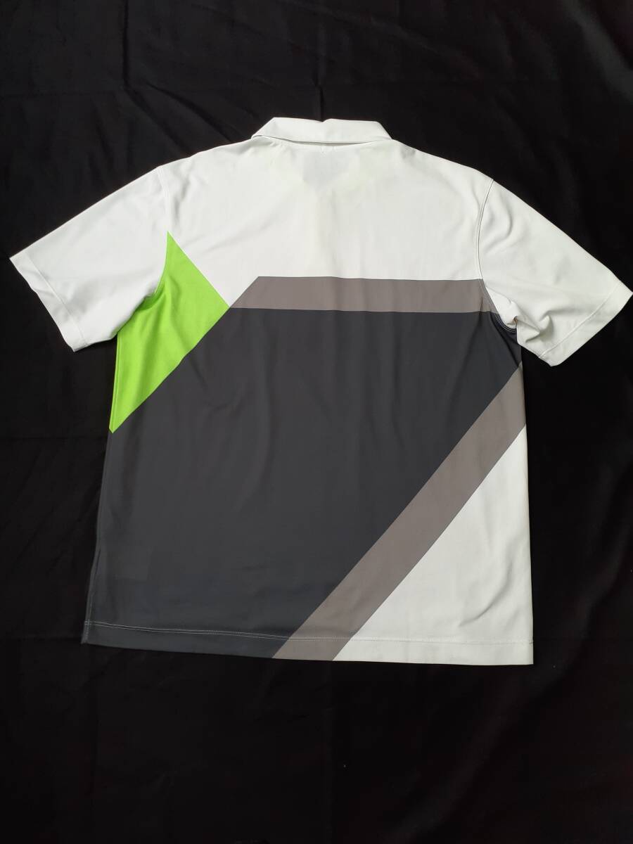 NIKE ナイキ GOLF ハイパージオ　半袖　ポロシャツ size XL ホワイト グレー 美品 456917_画像2