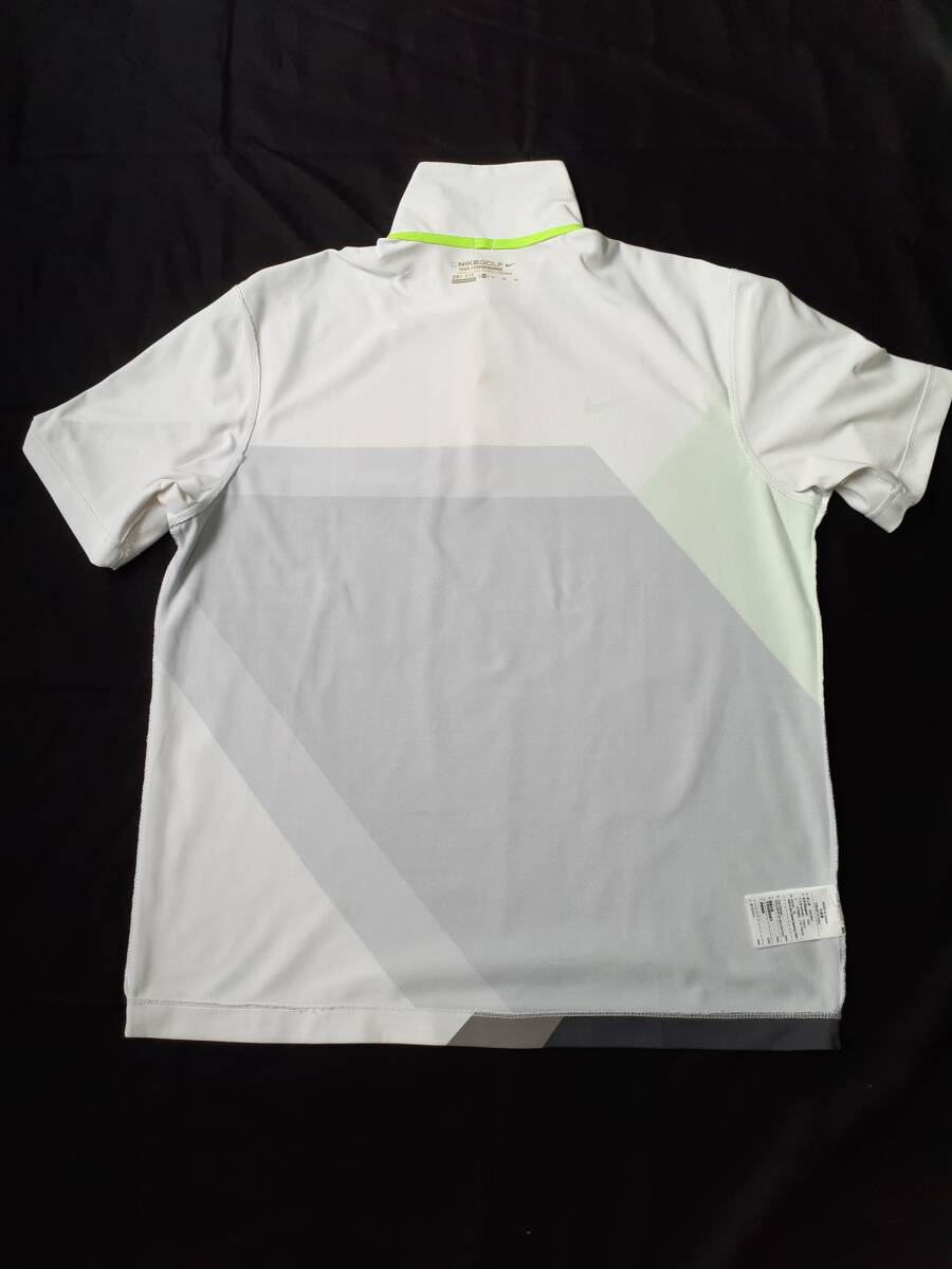 NIKE ナイキ GOLF ハイパージオ　半袖　ポロシャツ size XL ホワイト グレー 美品 456917_画像3