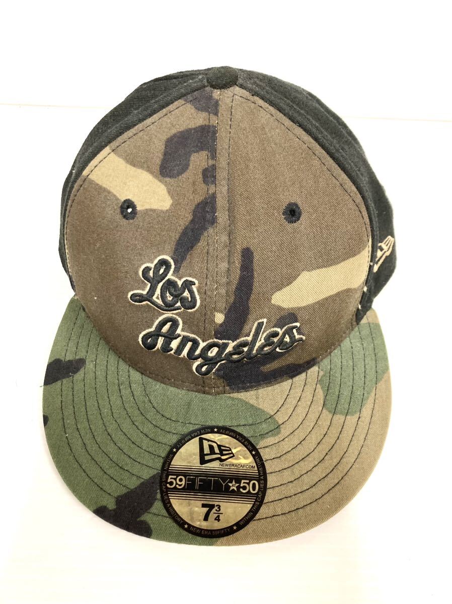 ◆NEW ERA ニューエラ◆キャップ MLB 59FIFTY 迷彩柄 LAS ANGELESロサンゼルス・ドジャース 7-5/8インチ 60.6CM 帽子_画像2