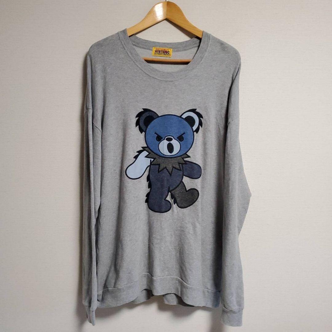 ヒステリックグラマー スウェット Tシャツ ロンT 長袖 ロゴ ベア ワッペン ヒステリックグラマー スウェット Tシャツ ロンT 長袖 ロゴ ベア
