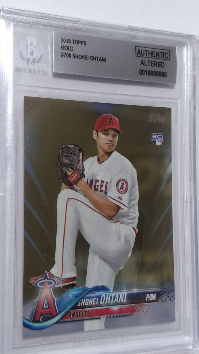 1円～★BGS鑑定済 大谷翔平 RC★Topps 2018 #700 Gold ゴールド パラレル 2018枚限定 シリアルナンバー入/ルーキー/エンゼルス/ドジャース_画像1