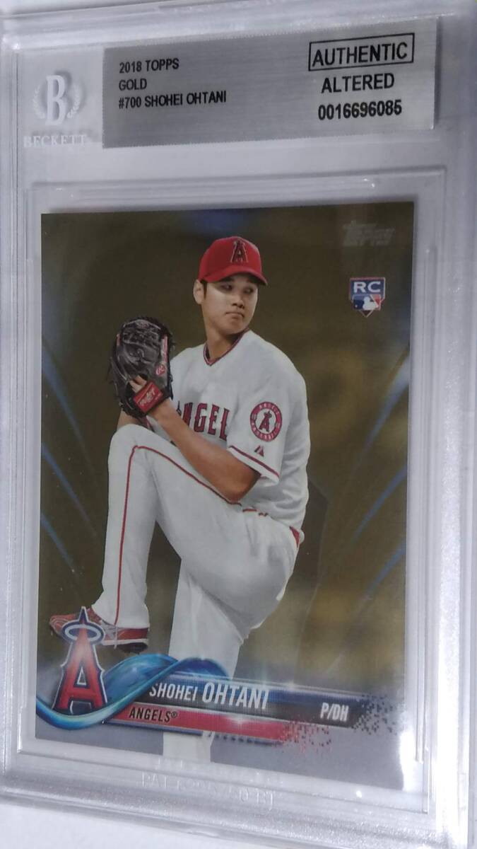 1円～★BGS鑑定済 大谷翔平 RC★Topps 2018 #700 Gold ゴールド パラレル 2018枚限定 シリアルナンバー入/ルーキー/エンゼルス/ドジャース_画像2