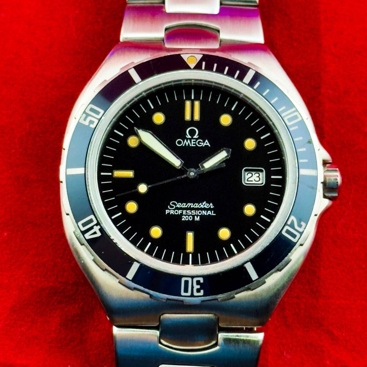 送料無料！ OH済 オメガ シーマスター 200 プロフェッショナル 396.1041 ラージサイズ OMEGA SEAMASTER 200 プレボンド メンズ ダイバー_画像3