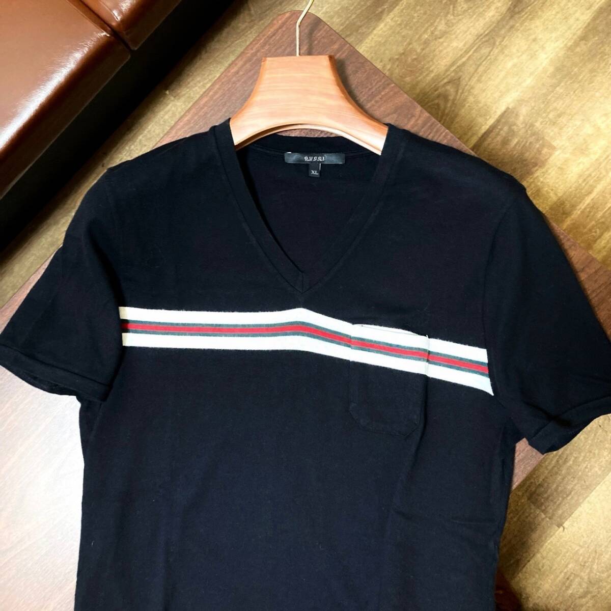 極美品■77,000円【まさにグッチ】送料込【シェリーライン】◎イタリア製【GUCCI】Tシャツ カットソー/メンズ ニット デニム ジャケット_画像5