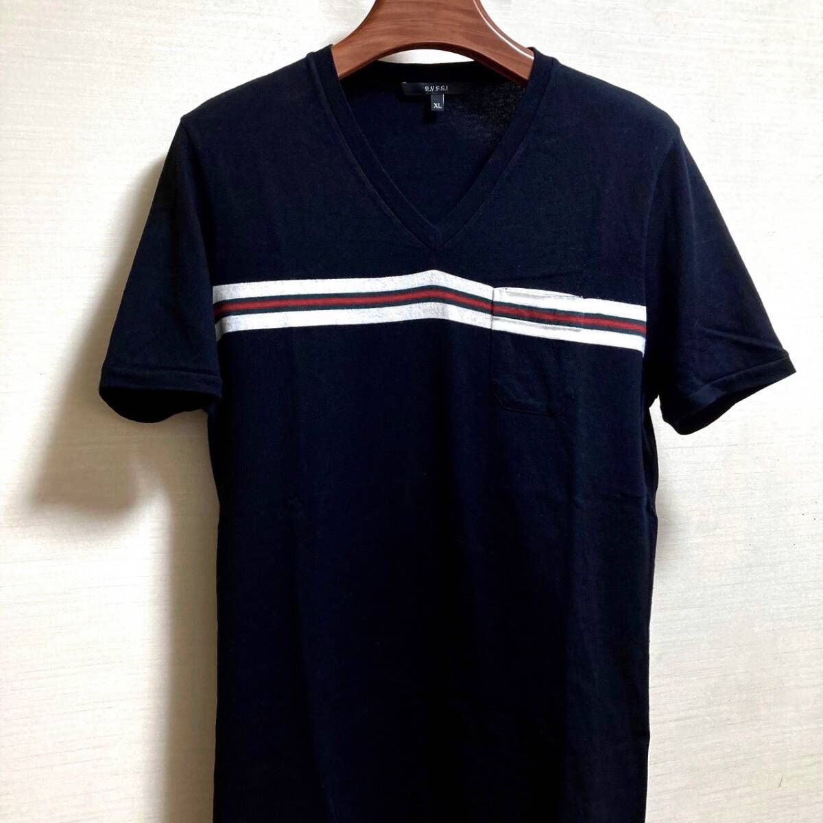 極美品■77,000円【まさにグッチ】送料込【シェリーライン】◎イタリア製【GUCCI】Tシャツ カットソー/メンズ ニット デニム ジャケット_画像8