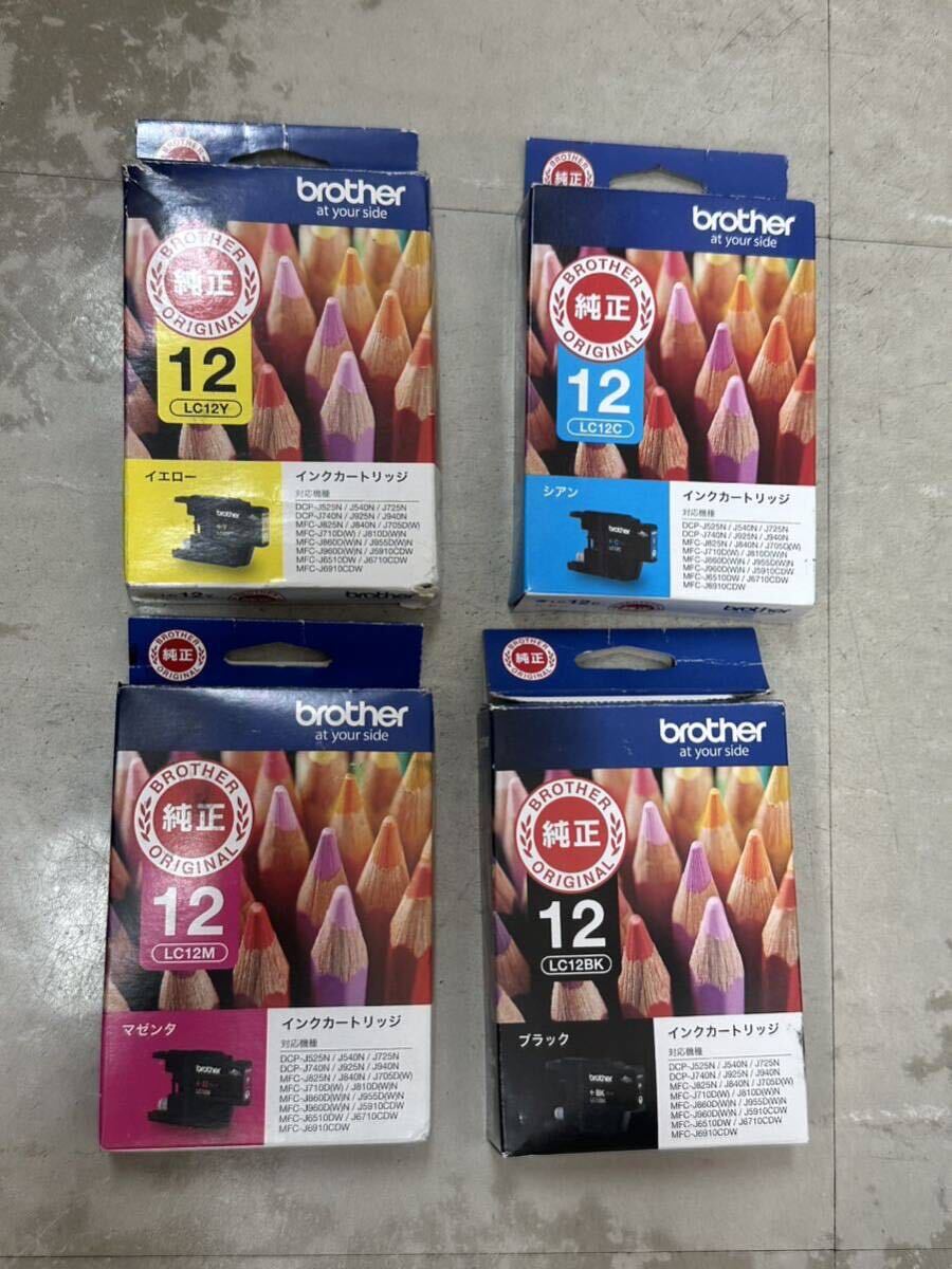 ① brother ブラザー LC12 4色セット インクカートリッジ 未使用 箱痛みあり LC12-4PK _画像1