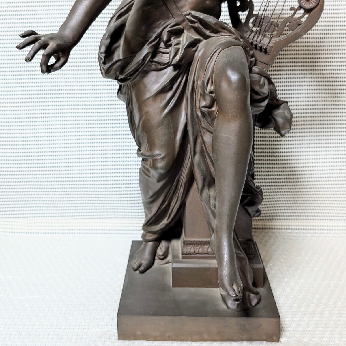 当時物 希少 大型ブロンズ像 西洋彫刻 オブジェ 置物 A CARRIER BELLEUSE 刻印あり カリエ・ベルーズ カリエ ベルーズ 約63cm 20.2kg_画像3