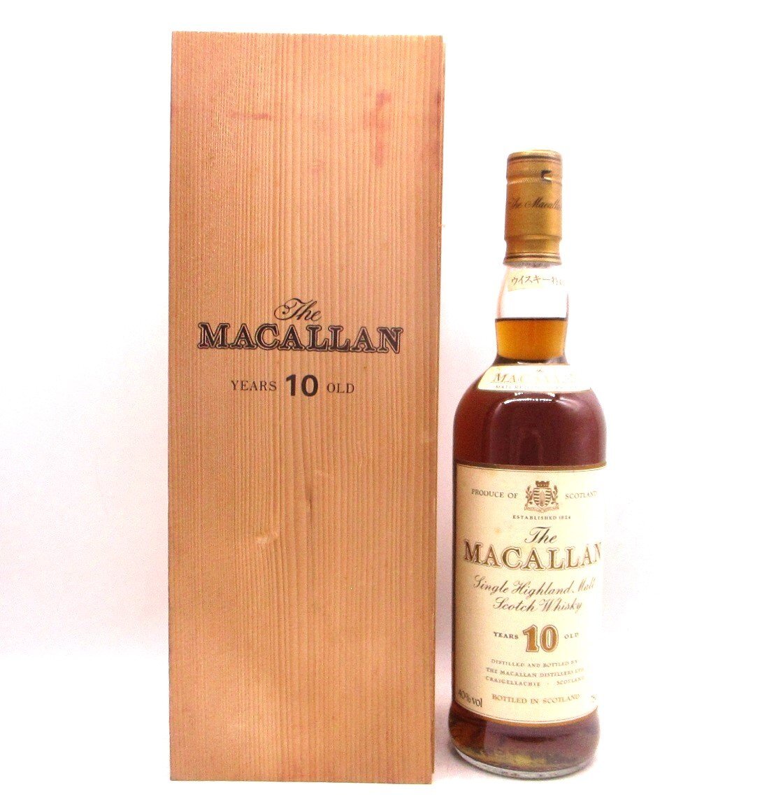 特級 The MACALLAN 10年 ザ マッカラン 旧ボトル ハイランド シングルモルト スコッチ ウイスキー 750ml 40% 古酒 未開栓 木箱 C106505の画像1