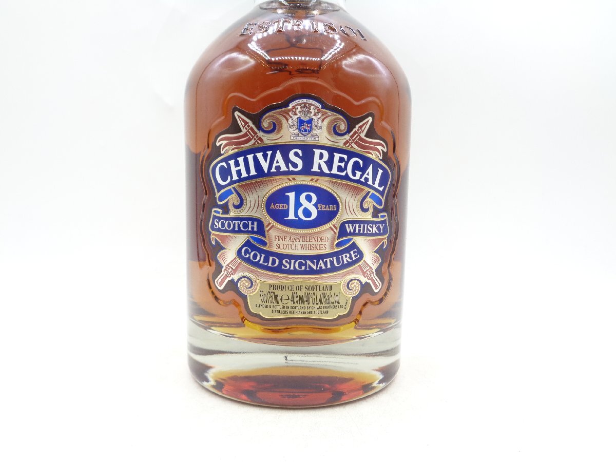 CHIVAS REGAL 18年 シーバス リーガル ゴールドシグネチャー スコッチ ウイスキー 箱入 未開栓 古酒 750ml 40% G23748_画像6