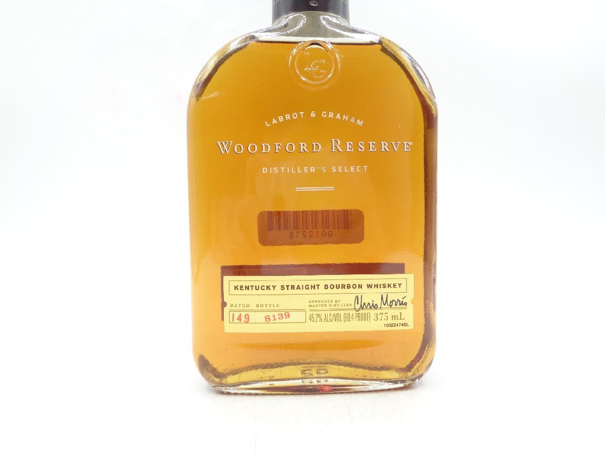 ハーフ WOODFORD RESERVE ウッドフォード リザーブ ディスティラーズ セレクト バーボン ウイスキー 未開封 古酒 375ml 43,2% Q012218の画像5