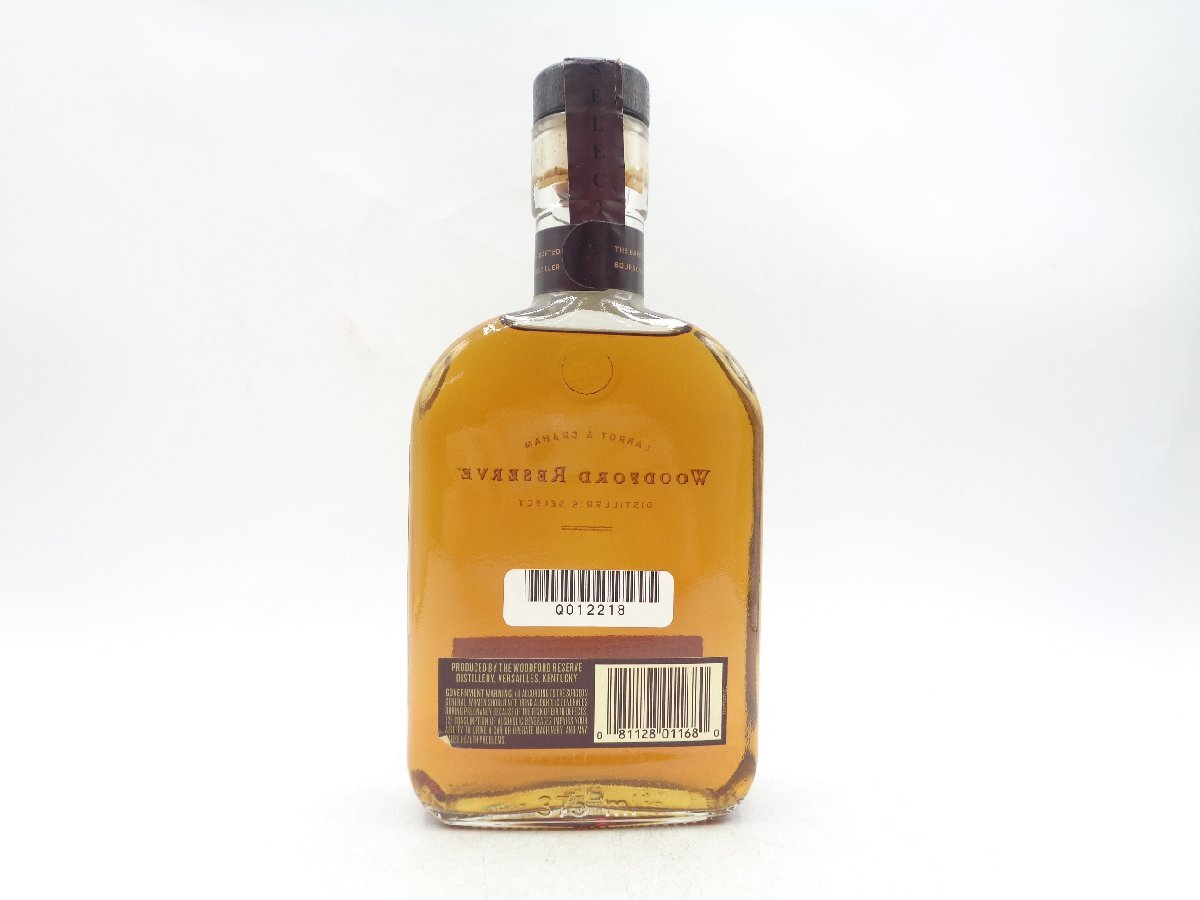 ハーフ WOODFORD RESERVE ウッドフォード リザーブ ディスティラーズ セレクト バーボン ウイスキー 未開封 古酒 375ml 43,2% Q012218の画像3