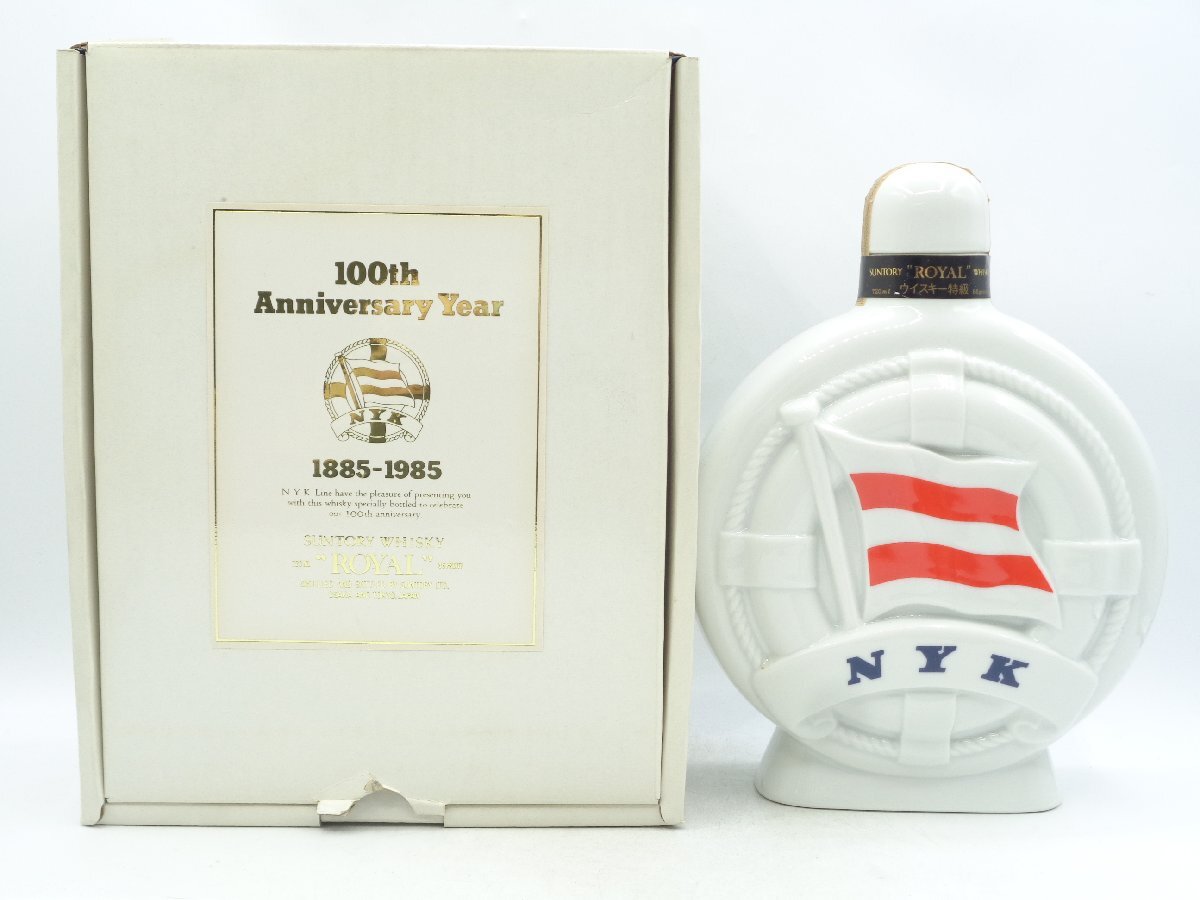 SUNTORY WHISKY ROYAL サントリー ウイスキー ローヤル 特級 NYK 日本郵船 創立100周年記念 陶器 720ml 43% 箱入 X75960_画像1