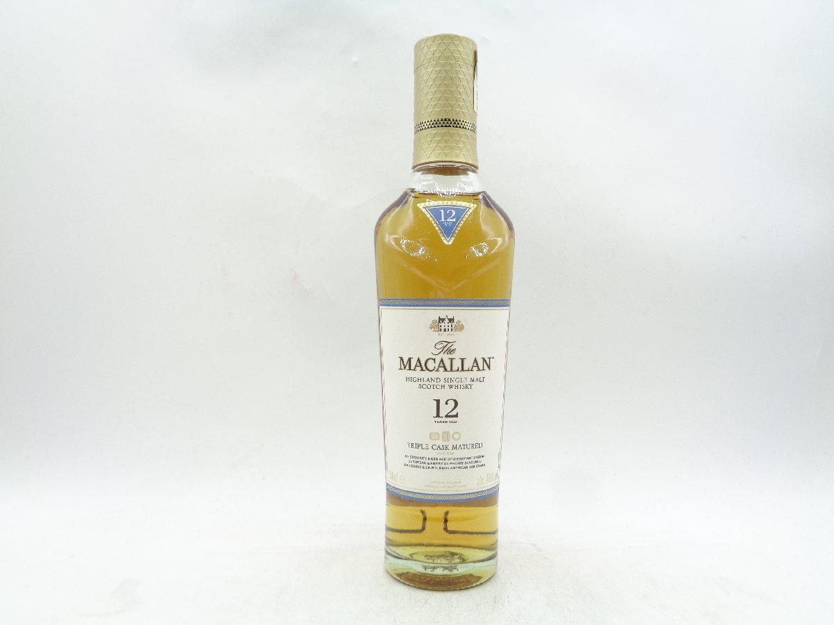 ハーフ THE MACALLAN ザ マッカラン 12年 トリプルカスク ハイランド シングルモルト ウイスキー 350ml 40% Q013027の画像1