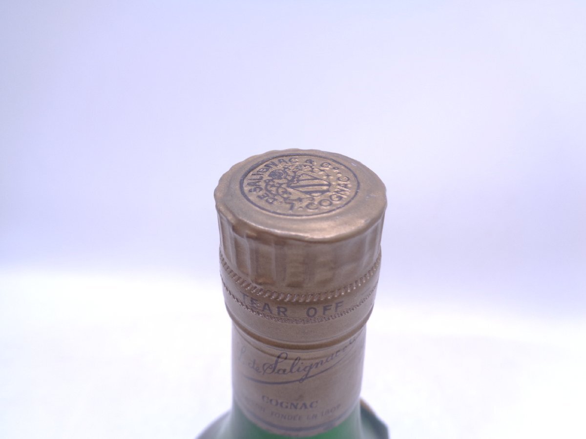 1円～ L.de Salignac NAPOLEON サリニャック ナポレオン コニャックブランデー 古酒 未開栓 700ml 液漏 パラフィルムを巻いて発送 X266073の画像6