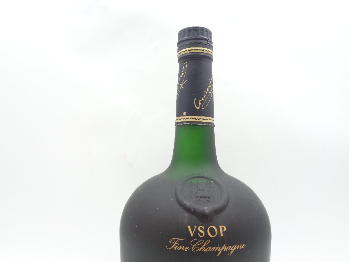 COURVOISIER VSOP クルボアジェ VSOP コニャック ブランデー グリーンボトル 1000ml 箱入 未開封 古酒 X265448の画像7