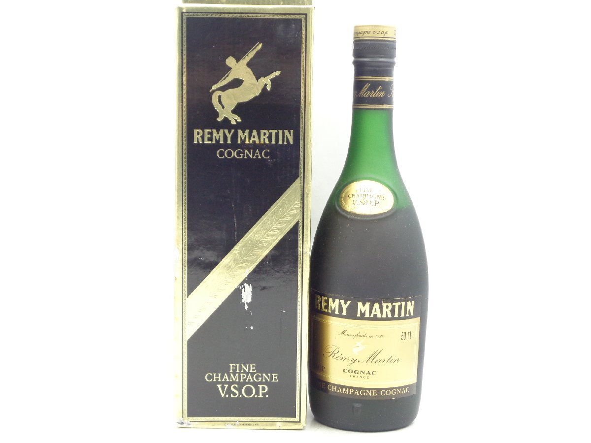 【1円】～ REMY MARTIN VSOP レミーマルタン VSOP コニャック ブランデー 500ml 箱入 未開封 古酒 ※液面低下 X266061の画像1