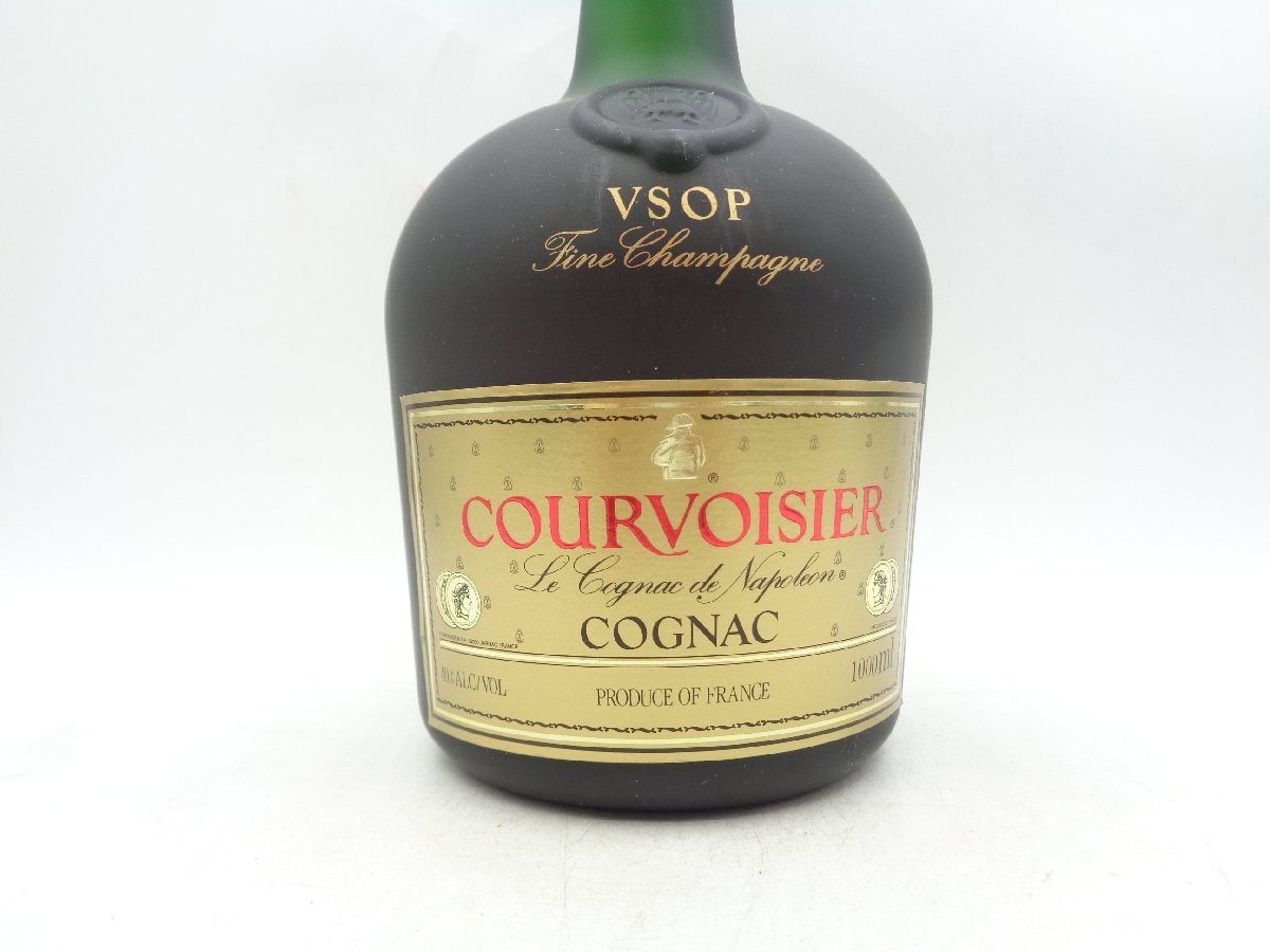 COURVOISIER VSOP クルボアジェ VSOP コニャック ブランデー グリーンボトル 1000ml 箱入 未開封 古酒 X265448の画像6