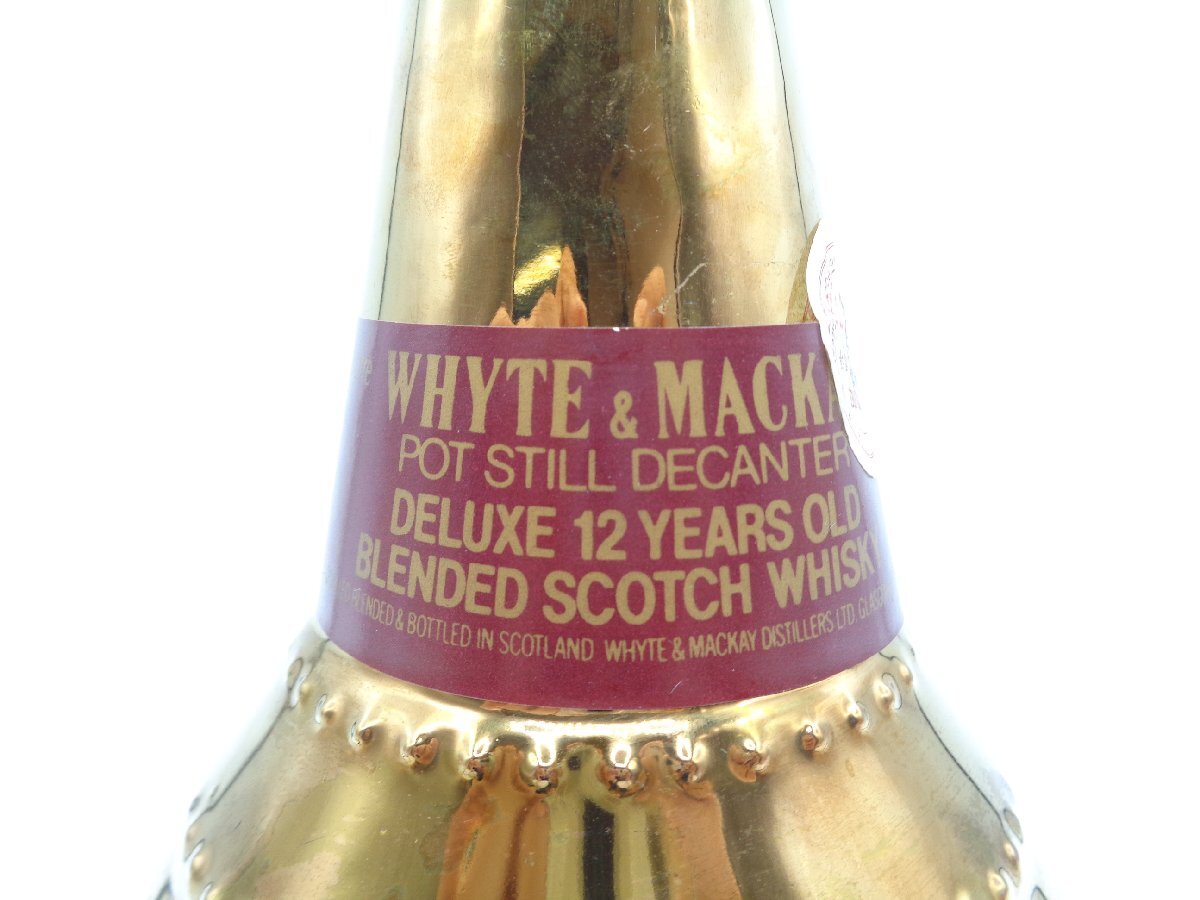 WHYTE＆MACKAY GOLD ホワイト＆マッカイ ゴールド ポットスティル デキャンタ 陶器 スコッチ ウイスキー 1000ml 未開封 古酒 G24691の画像6