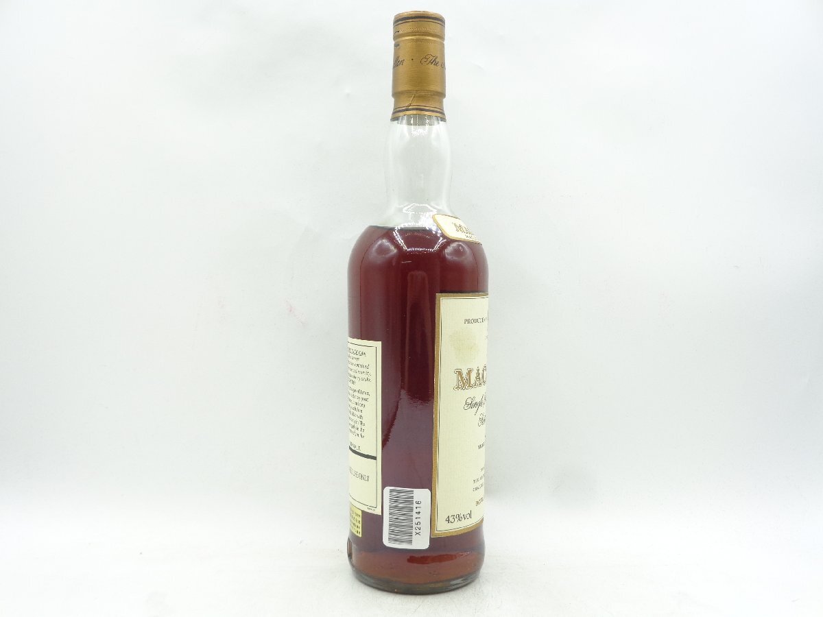 【1円】～ THE MACALLAN ザ マッカラン 12年 シングル ハイランド モルト スコッチ ウイスキー 旧ボトル 750ml 43% ※液面低下 X251416の画像4