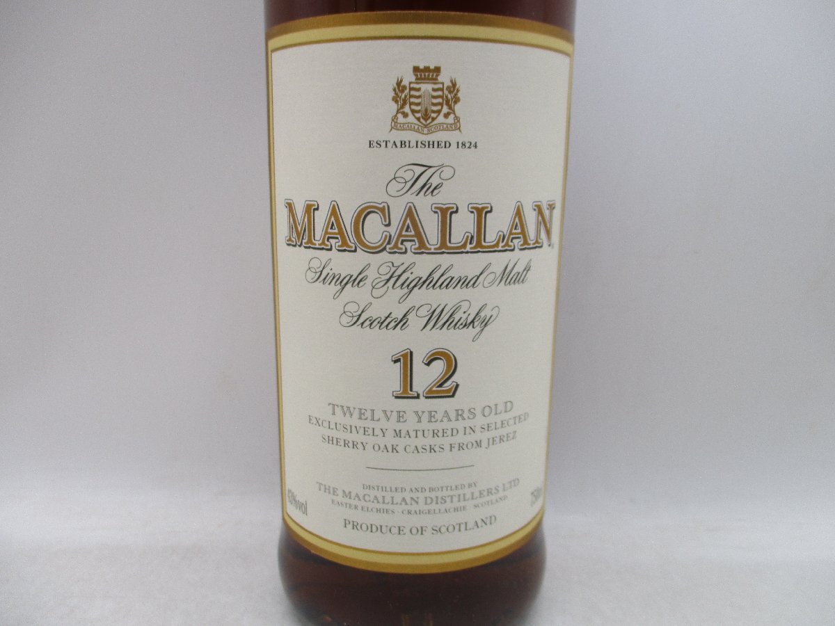 THE MACALLAN ザ マッカラン 12年 シングル ハイランド モルト スコッチ ウイスキー 750ml 43% 古酒 未開栓 箱 X147234の画像3