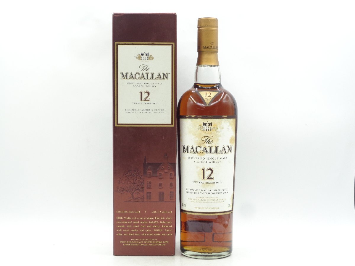 The MACALLAN 12年 ザ マッカラン シングルモルト ハイランド スコッチウイスキー 700ml 40% 箱入 古酒 未開封 C107092の画像1
