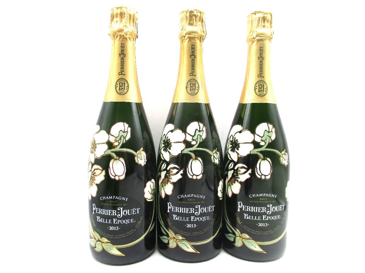 【同梱不可】1円スタート 6本セット PERRIER JOUET BELLE EPOQUE 2013 ペリエ ジュエ ベルエポック ブリュット シャンパン 古酒 X160763の画像2