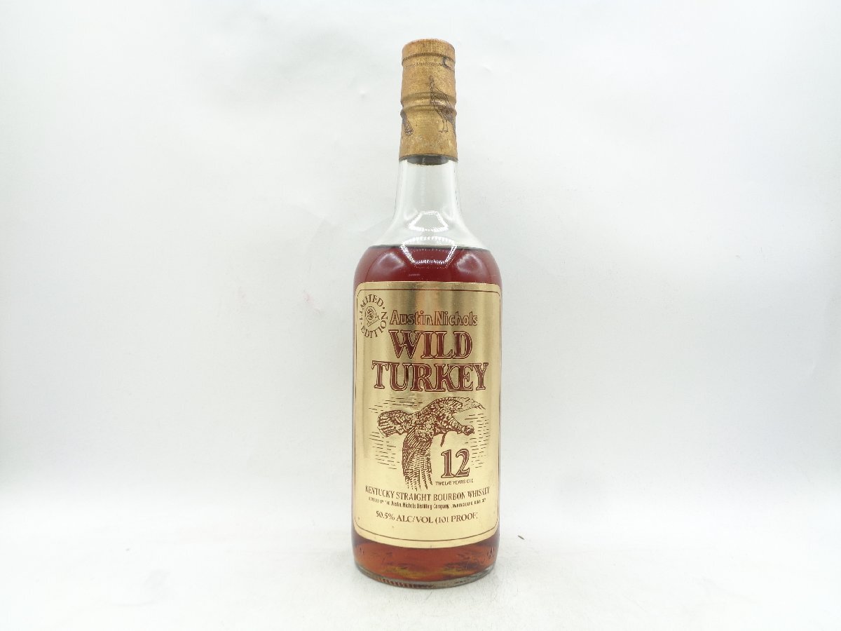 【1円】～ WILD TURKEY 12年 ワイルドターキー リミテッド エディション ゴールド バーボン ウイスキー 750m 50,5％ ※液面低下 Q013584の画像1