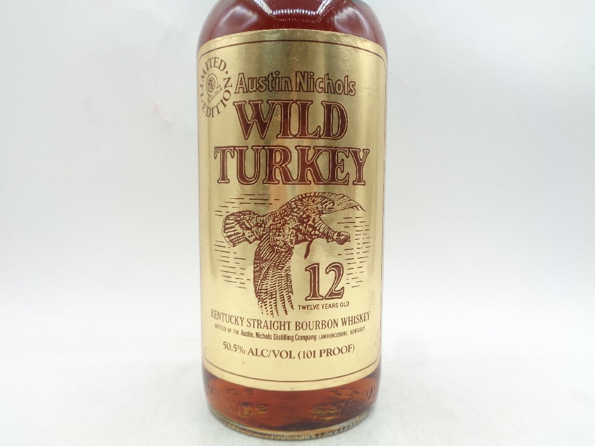 【1円】～ WILD TURKEY 12年 ワイルドターキー リミテッド エディション ゴールド バーボン ウイスキー 750m 50,5％ ※液面低下 Q013584の画像5