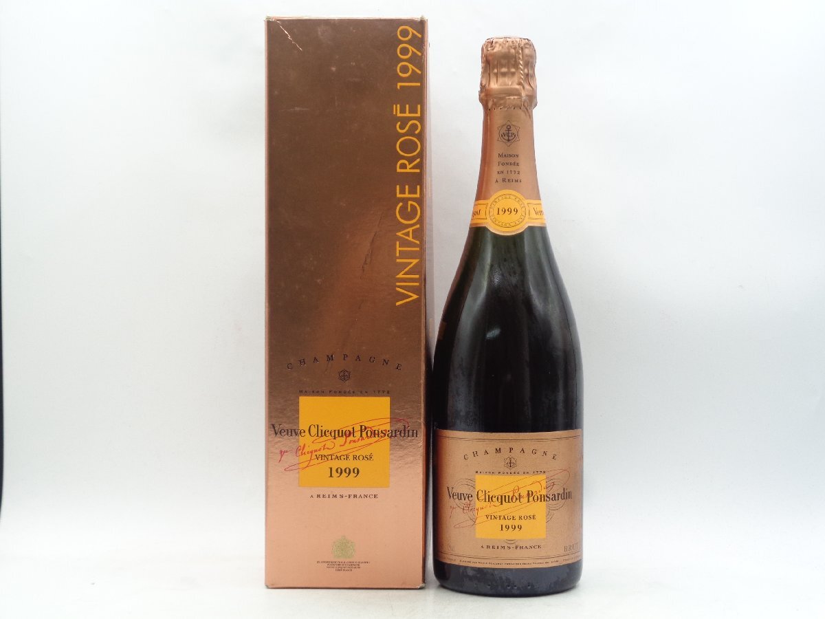 Veuve Clicquot ROSE 1999 VINTAGE BRUT ヴーヴクリコ ロゼ ヴィンテージ ブリュット シャンパン 箱入 未開封 750ml 12％ P031755の画像1