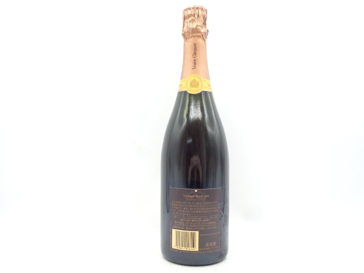 Veuve Clicquot ROSE 1999 VINTAGE BRUT ヴーヴクリコ ロゼ ヴィンテージ ブリュット シャンパン 箱入 未開封 750ml 12％ P031755の画像4