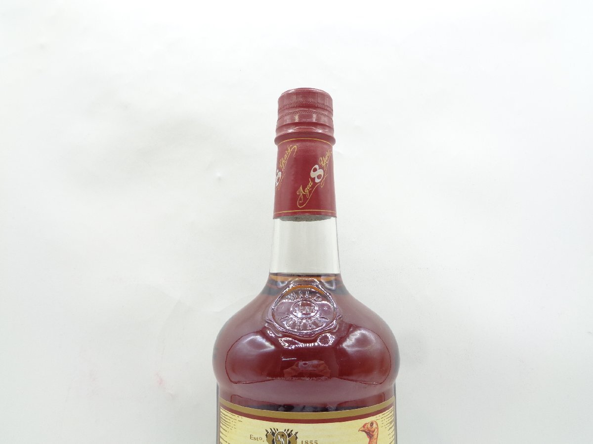 WILD TURKEY 8年 ワイルド ターキー ケンタッキー バーボン ウイスキー 赤 レッドキャップ 1000ml 50,5% 未開封 古酒 B66679の画像6