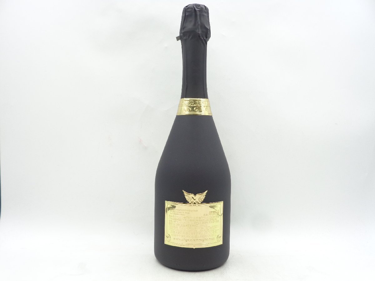 ANGEL CHAMPAGNE BRUT エンジェル ブリュット シャンパン ブラックボトル ゴールドラベル 日本陸上 5周年 ケース入 750ml 12.5％ B66052_画像4