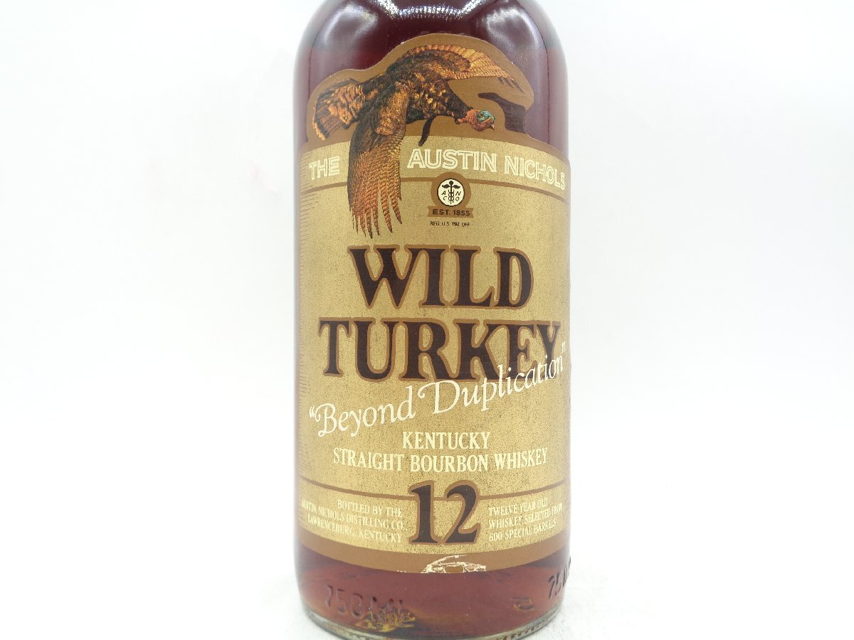 WILD TURKEY 12年 ワイルドターキー ビヨンド デュプリケーション 金キャップ バーボン ウイスキー 750ml 50,5% 未開封 古酒 X267056の画像2