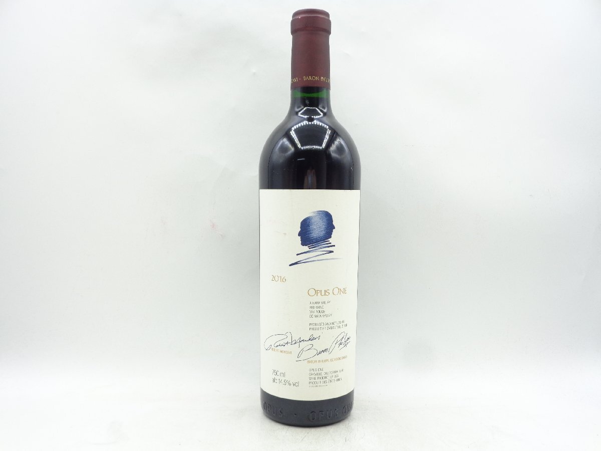 【同梱不可】OPUS ONE 2016 オーパスワン カリフォルニア 赤ワイン 750ml 14% 未開封 古酒 P031786_画像1