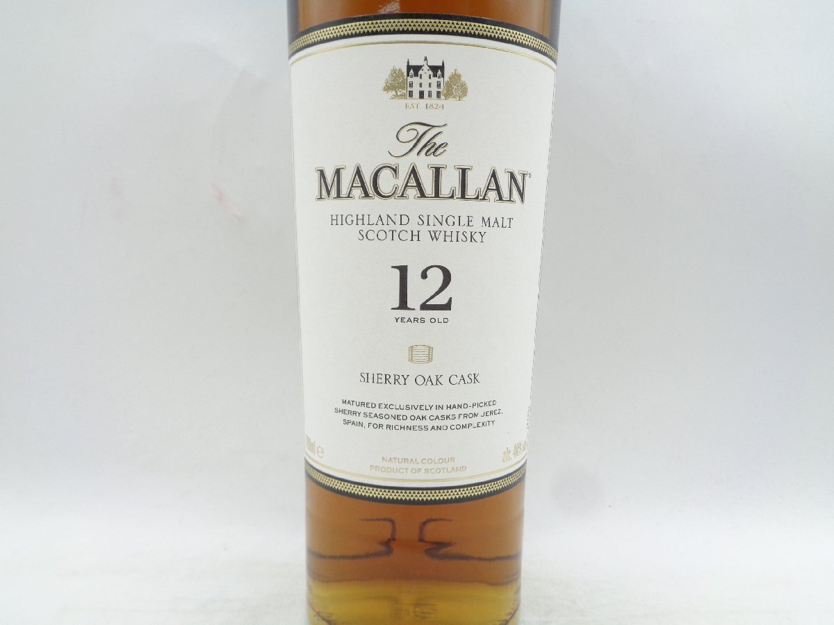 The MACALLAN 12年 ザ マッカラン シェリー オーク ハイランド シングルモルト スコッチウイスキー 700ml 40% 箱入 古酒 未開封 G24963の画像6