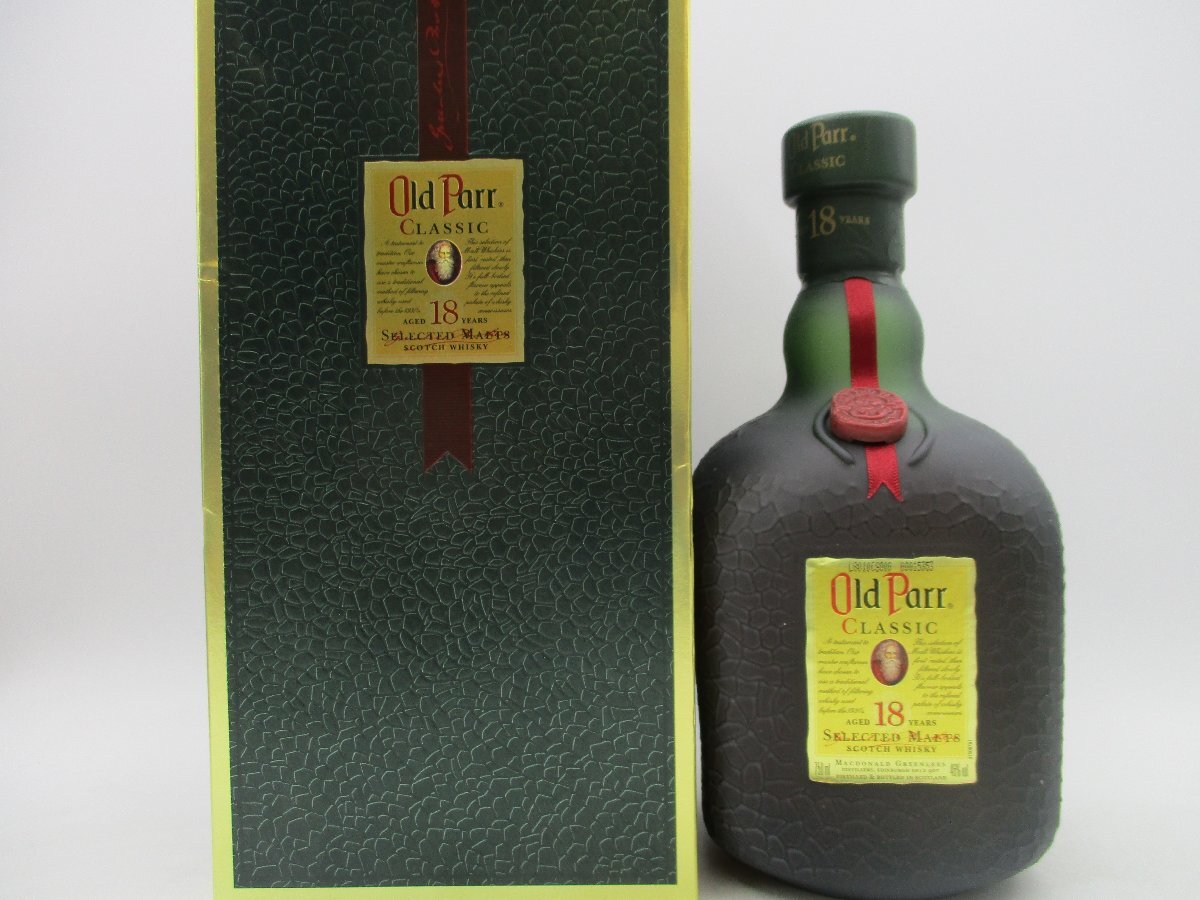 Old Parr CLASSIC 18年 オールドパー クラシック スコッチ ウイスキー 750ml 46% 古酒 未開栓 箱入 X266634の画像1