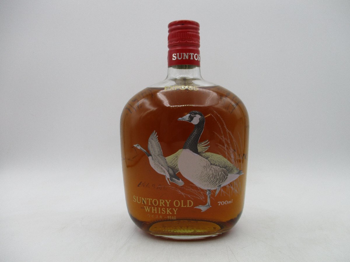 SUNTORY WHISKY OLD サントリー オールド つくばエキスポ '85 バードボトル カナダグース ウイスキー 箱入 700ml 43％ 未開栓 古酒 P31739の画像2