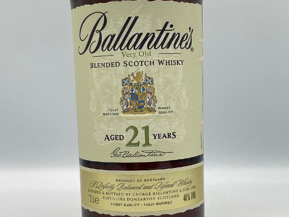 ST【同梱不可】 バランタイン 21年 ブレンデッド スコッチ ウイスキー 箱有 700ml 40% 未開栓 古酒 Z050851の画像7